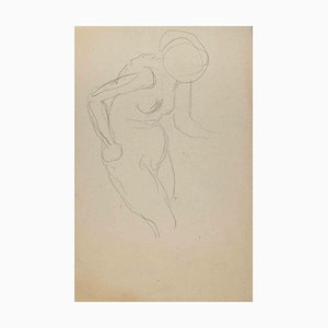 The Posing Nude, Original Drawing, Early 20th-Century-ZCI-1255931