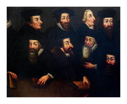 The Primitive Reformers - Oil on Canvas by English School Master 1600/1700 17th/18th Century-ZCI-756106