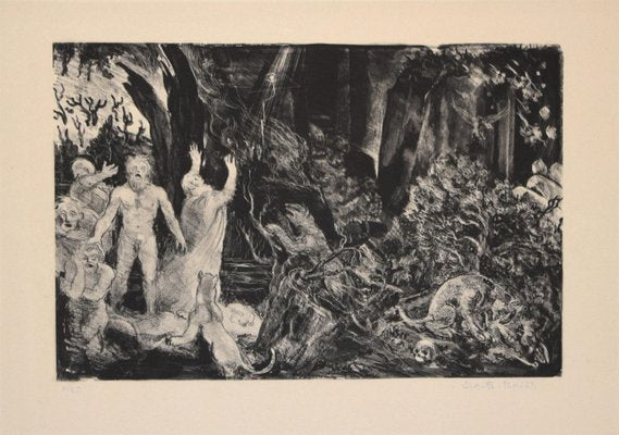 The Prophecy - Original Lithograph by Jean-Eugène Bersier - 20th century-ZCI-754941