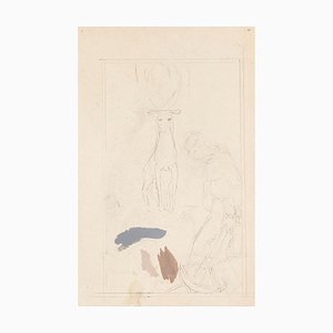 The Saint and the Animal - Original Pencil and Tempera by Paul Bony - 1930s 1930s-ZCI-762060