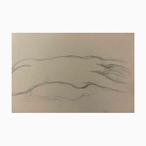 The Sleeping Nude, Original Drawing in Pencil, Early 20th-Century-ZCI-1264840