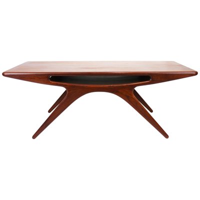 The Smile Coffee Table in Teak by Johannes Andersen for CFC Silkeborg, 1960s-UY-989973