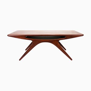 The Smile Coffee Table in Teak by Johannes Andersen for CFC Silkeborg, 1960s-UY-989973