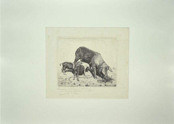 The Sow and Her Calves Etching, 1931-ZCI-784124