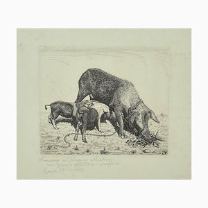 The Sow and Her Calves Etching, 1931-ZCI-784124