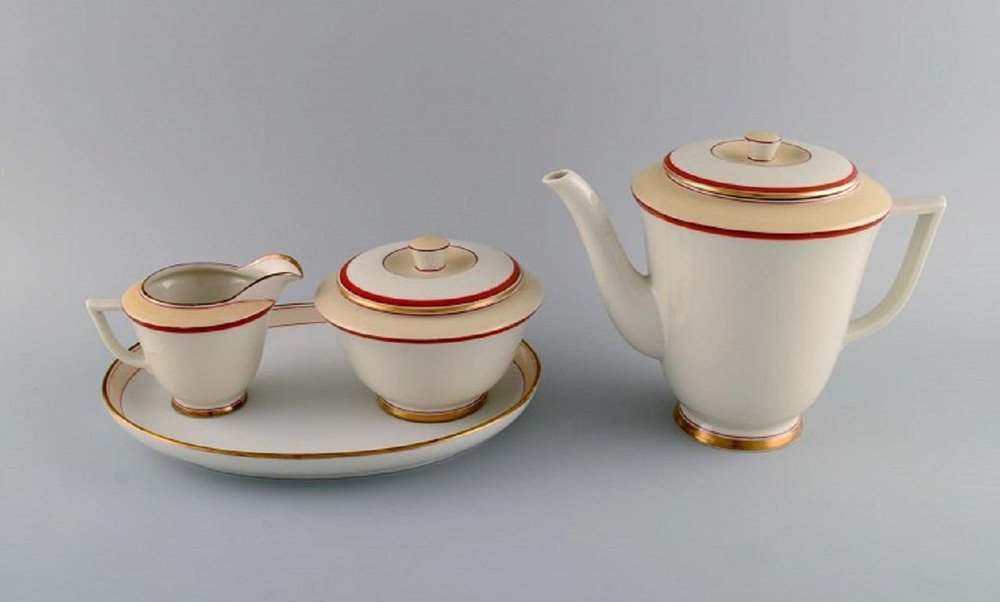 The Spanish Pattern Coffee Service by Christian Joachim for Royal Copenhagen, Set of 4