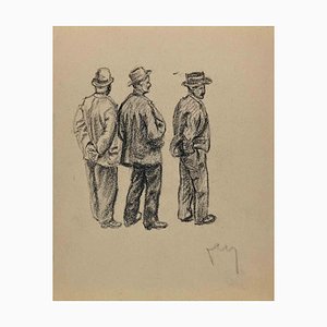 The Standing Men, Original Drawing, Early 20th-Century-ZCI-1250848