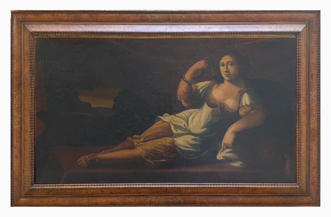 The Suicide of Cleopatra, 1700s, Oil on Canvas, Framed