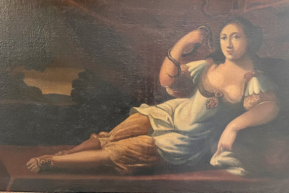 The Suicide of Cleopatra, 1700s, Oil on Canvas, Framed