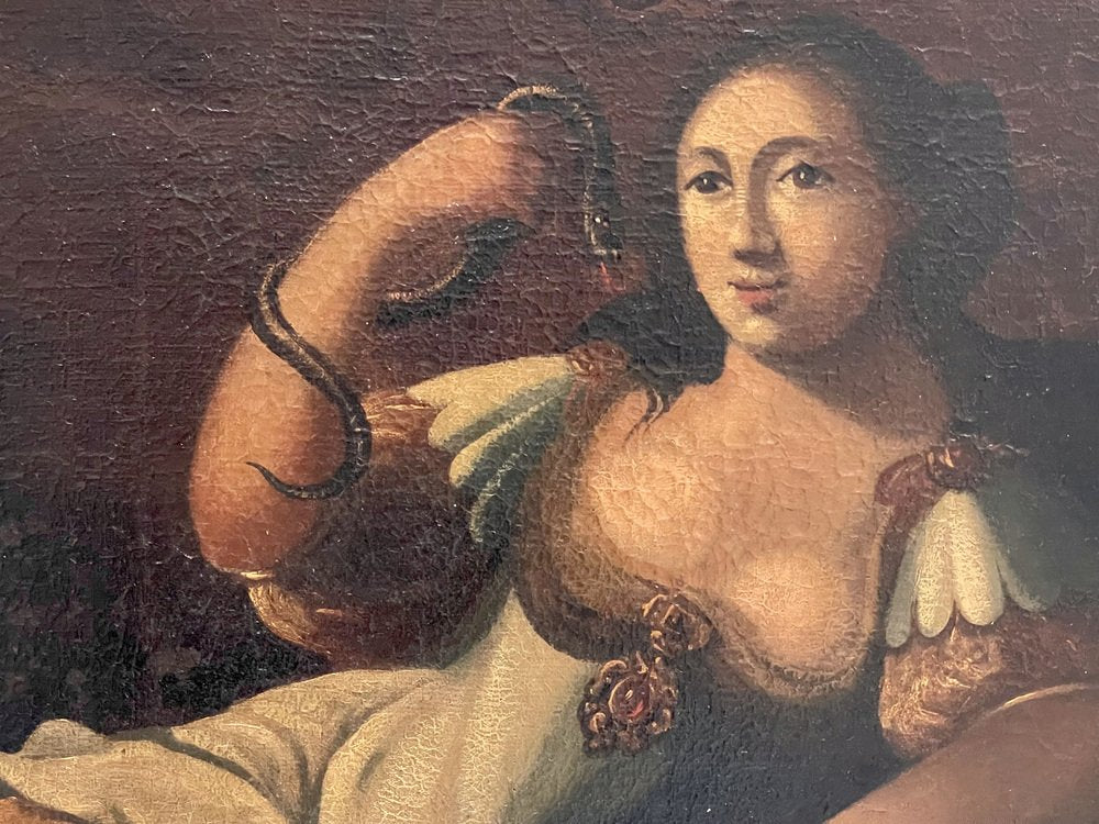 The Suicide of Cleopatra, 1700s, Oil on Canvas, Framed