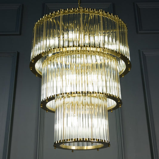 The Triple Monza Chandelier from Pure White Lines