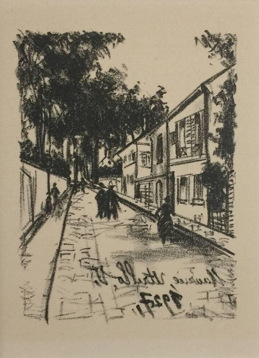 The Walk - Original Lithograph by M. Utrillo - 1927 1927