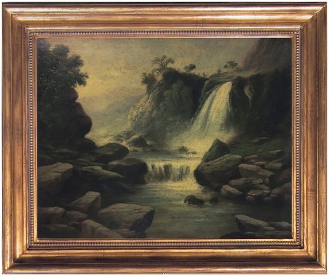 The Waterfall, American School, 2002, Oil on Canvas, Framed-YUW-1313020