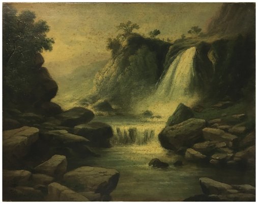 The Waterfall, American School, 2002, Oil on Canvas, Framed-YUW-1313020