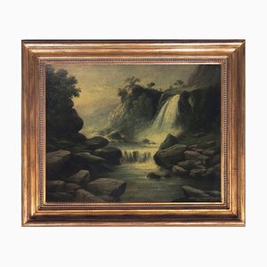 The Waterfall, American School, 2002, Oil on Canvas, Framed-YUW-1313020