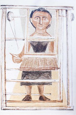 The Weaver - Original Lithograph by Massimo Campigli - 1952 1952-ZCI-756233