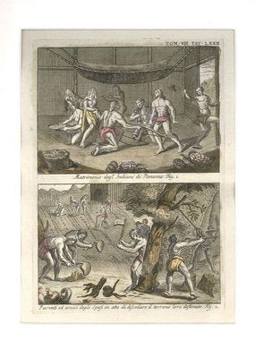 The Wedding among the Indians of Panama - Etching by G. Pivati - 1746/1751 1746-1751-ZCI-758681