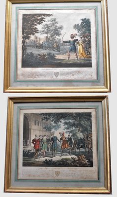 The Young Sargines and Louis Philippe, 19th-Century, Engravings, Framed, Set of 2-SYQ-1063651