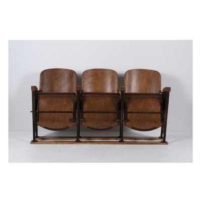 Theater Armchair Bench in Oak, 1940s-NA-1729036