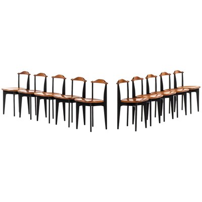 Thema Dining Chairs by Yngve Ekström for Swedese, 1953, Set of 10-SC-774536