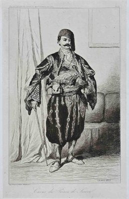 Theodore Valerio, Cavas du Prince de Serviel, Original Etching, 1855-ZCI-1270500