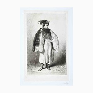 Theodore Valerio, Serbian Musician, Original Etching, 1854-ZCI-1277267