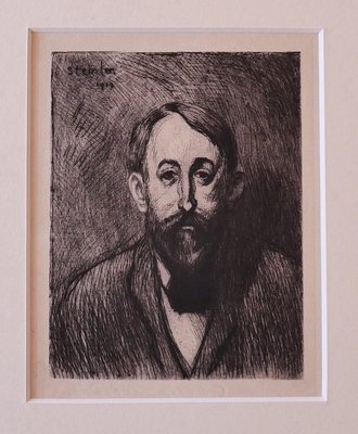 Théophile Alexandre Steinlen, Portrait, Etching, 1914-ZCI-900764