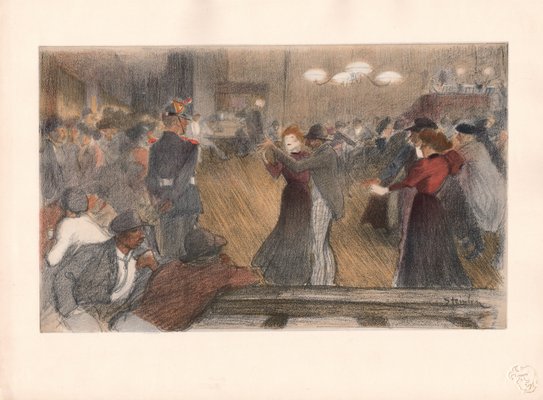 Théophile Steinlen, Bal de Barrière, 1898, Original Lithograph-YWW-2021952