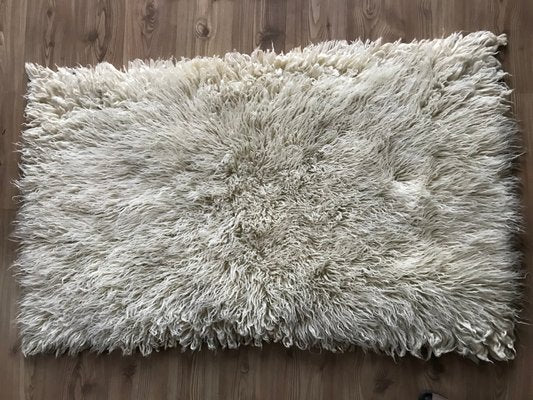 Thick Ecru Wool Rug, 1970s-WQQ-1216069