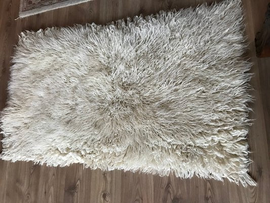 Thick Ecru Wool Rug, 1970s-WQQ-1216069