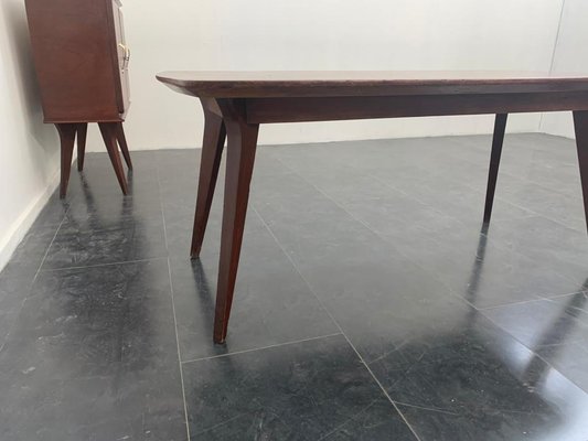 Thick Mid-Century Italian Teak Table-IJR-901323