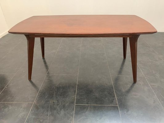 Thick Mid-Century Italian Teak Table-IJR-901323