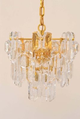 Thick Textured Clear Glass Chandelier by J. T. Kalmar-SPD-930946