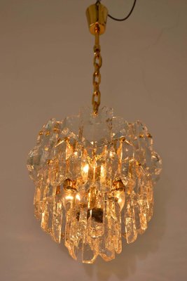 Thick Textured Clear Glass Chandelier by J. T. Kalmar-SPD-930946