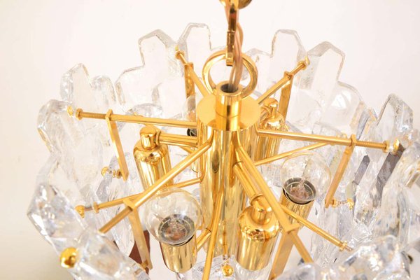 Thick Textured Clear Glass Chandelier by J. T. Kalmar-SPD-930946