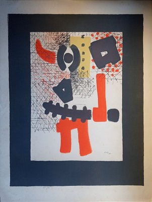 Thomas Gleb, The Warrior, Abstract Composition, 1959, Hand-Signed Lithograph-NRC-1792268