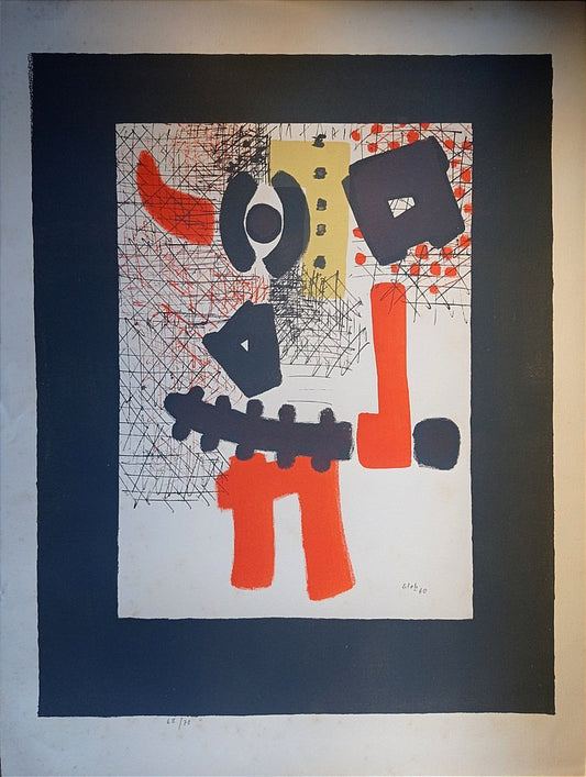 Thomas Gleb, The Warrior, Abstract Composition, 1959, Hand-Signed Lithograph