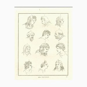 Thomas Holloway, Heads of Men and Women, Original Etching, 1810-ZCI-1016047