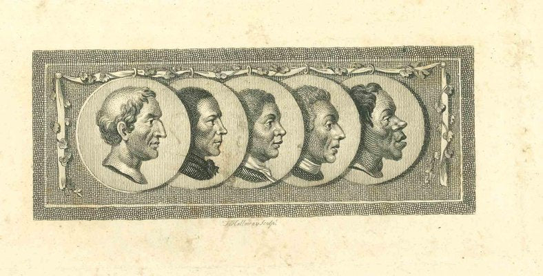 Thomas Holloway, Heads of Men, Original Etching, 1810-ZCI-1379389