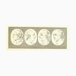 Thomas Holloway, Heads of Men, Original Etching, 1810-ZCI-1033906