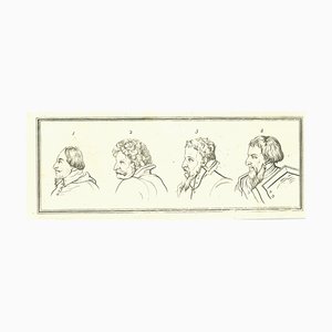 Thomas Holloway, Heads of Men, Original Etching, 1810-ZCI-1379386