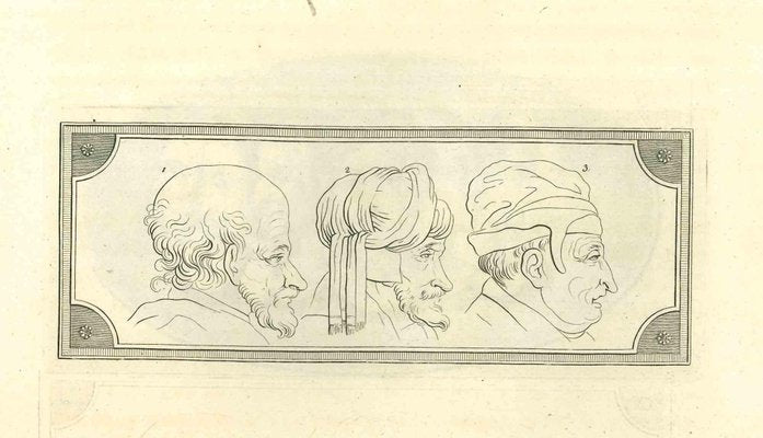 Thomas Holloway, Heads of Women, Original Etching, 1810-ZCI-1379846