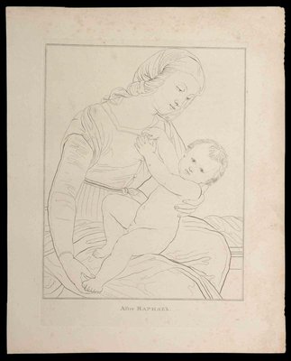 Thomas Holloway, Mother and Baby After Raphael, Original Etching, 1810-ZCI-1379354