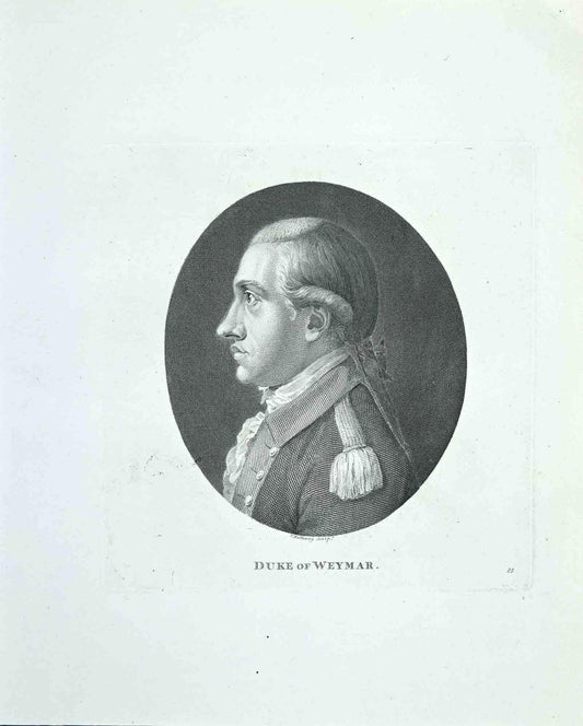 Thomas Holloway, Portrait of Duke of Weymar, Etching, 1810