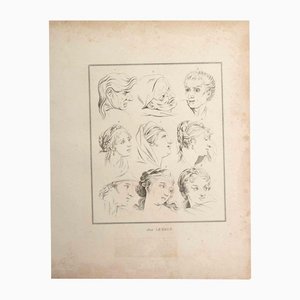 Thomas Holloway, Portrait of Men and Women, Original Etching, 1810-ZCI-1164242