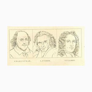 Thomas Holloway, Portrait of Shakespeare, Sterne and Clarke, Etching, 1810-ZCI-1016898