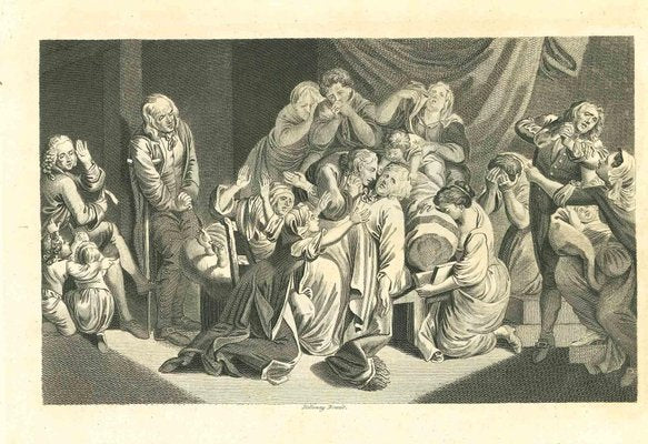 Thomas Holloway, Reactions to Death, Original Etching, 1810-ZCI-1379799