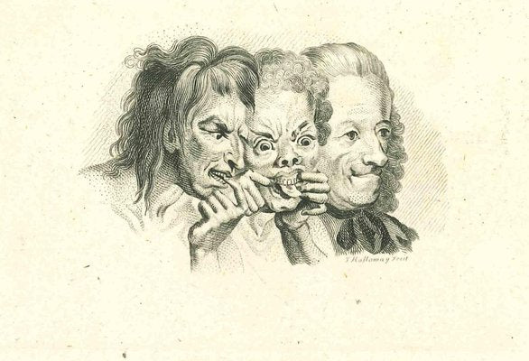 Thomas Holloway, Three Grotesque Characters, Original Etching, 1810-ZCI-1016043