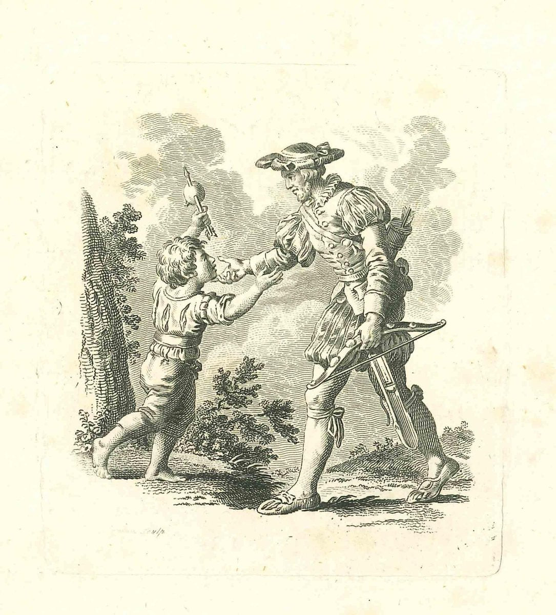 Thomas Holloway, William Tell, Original Etching, 1810