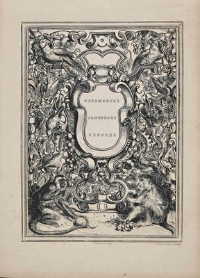 Thomas Landseer, Composition with Monkeys, Etching, 19th Century-ZCI-1762030